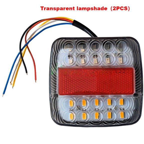 Baguer 26 Led Dual Color Admixture Tail Light Brake Turn Signal License Plate Lamp/2Pcs