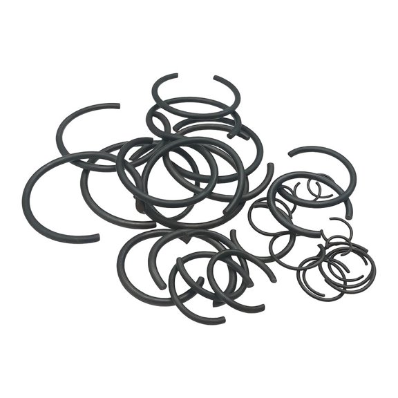 Baguer 300-Piece Black C-Type Internal Retaining Ring Set, Carbon Spring Steel Snap Rings for 7mm-30mm Holes with Storage Box