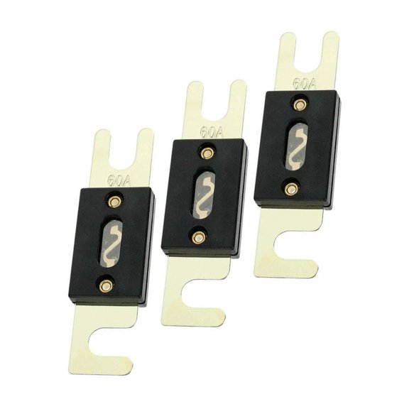 Baguer 300A 32Vdc Car Audio Fuse With forked Bolt, Fast Blow Circuit Breaker for Amplifier Battery Protection, Visible Window, 3 Pack