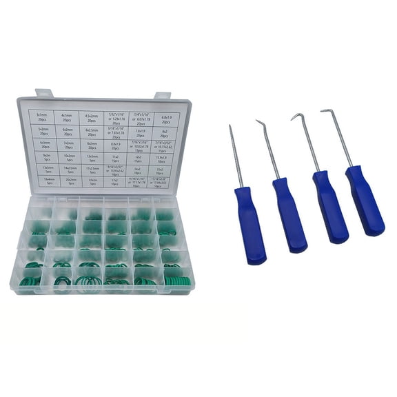 Baguer 495Pcs for Green O-Ring Set With 4 Seal Picks,Simple Operation, One Step Use, Save Your Time