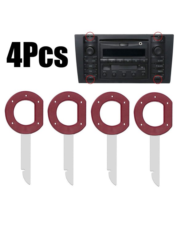 4Pcs Car CD Player Radio Release Removal Repair Tools Keys Metal Tool