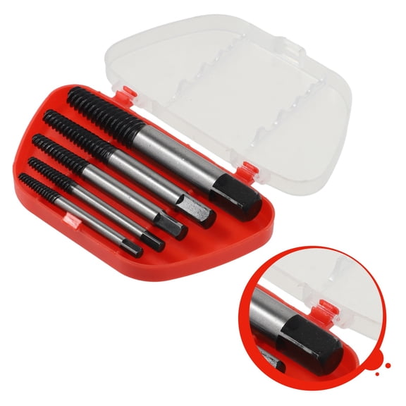 Baguer 5Pcs Screw Extractor Center Drill Bits Guide Set Carbon Steel Broken Damaged Screwdriver Extractor Drill Bit Set