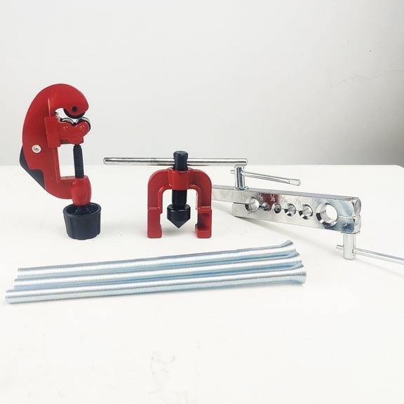 Baguer 6-Piece Tube Flaring tool Set With Spring Bender and Cutter for Copper Aluminum Pipes Up to 28Mm