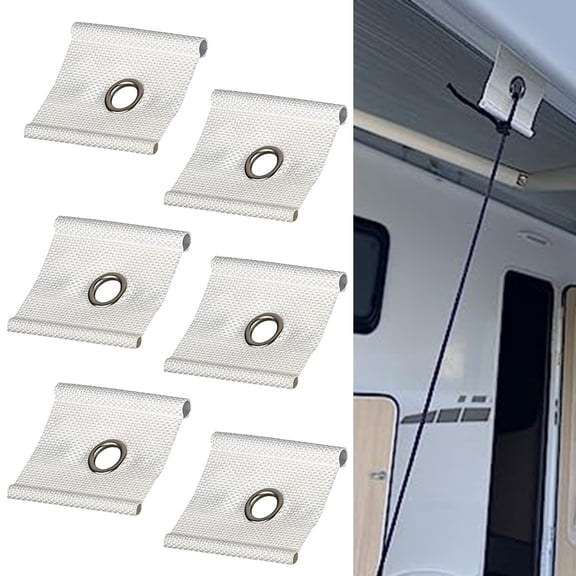 Baguer 6 Set Rv Awning Hooks for 5 6 Mm and 7 8 Mm for Piping Rail Light Clips