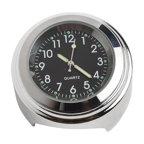 Baguer 7/8" Waterproof Chrome Motorcycle Bike Handlebar Mount Quartz Clock Watch Aluminum Accessori Luminous Clock