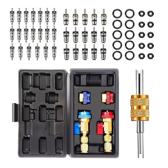Baguer Ac Valve Core Removal tool for R134A for R1234Yf High Low Pressure Repair Kit Auto Air Conditioning Hand tools 12.5*4.7*24.2Cm