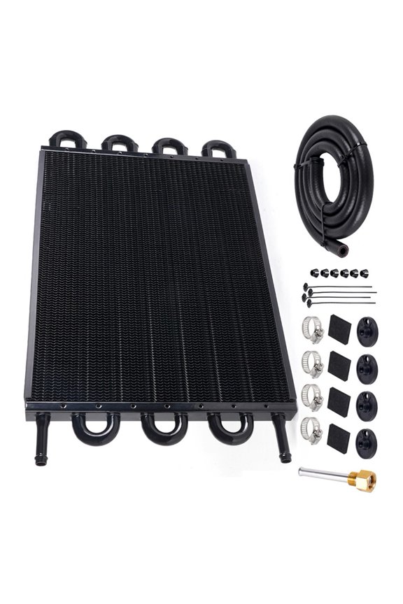 Aluminum Oil Cooler Kit With 8 Row Radiator for Car Transmission System Cooling