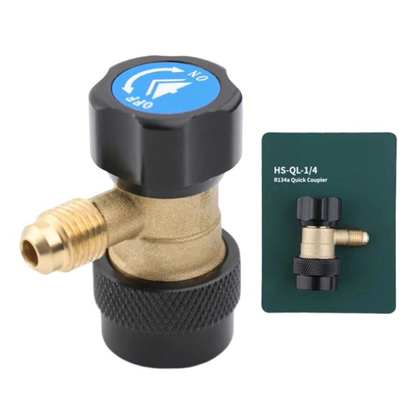 Baguer Car Air Conditioning Qucik Coupler Adapter High/Low Connector for R134A,Simple Operation, One Step Use, Save Your Time