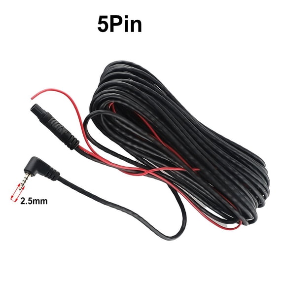 Baguer Car Dvr Backup Rear View Camera 2.5Mm Extension Cable 5 Pin Cord Wire Coated With Thermoplastic Abrasion Resistance