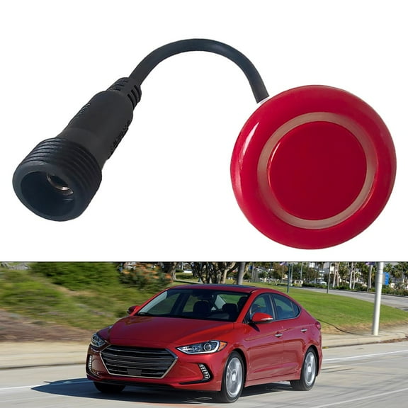 Baguer Car Parking Sensor 18.5Mm 23Mm Reversing Radar Probe Upgrade 0.14M Cable White Car Reverse Parking Waterproof Sensor Sound