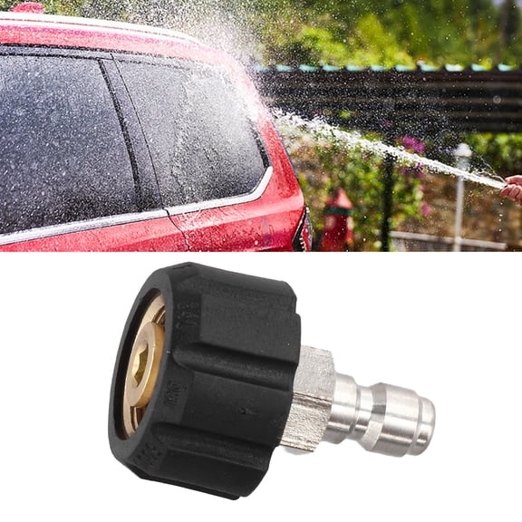 Baguer Car Pressure Washer Adapter 14Mm to 1/4 Inch Quick Connect Fittings Stainless Steel + Abs for 1/4 Interface Car Washing Machine