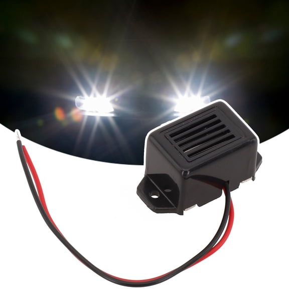 Baguer Car Siren Beeper Buzzer Sound Alarm Adapter Cable Slim Black Dc 12V 75Db Iight off 38X17X14Mm Automobile Reversing Reminders