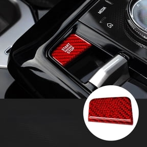 Baguer Carbon Fiber Engine Start Stop Button Sticker Compatible with For BMW 5 Series and 7 Series 2024 2026 LHD Interior