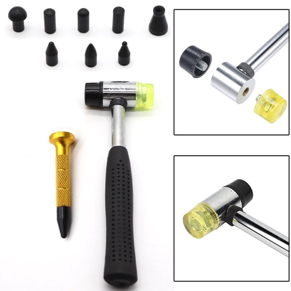 Baguer Complete Car Dent Removal tool Kit Hammer and 9 Heads for Effective Repairs