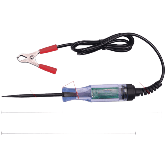 Baguer Digital Display Automotive Circuit Tester Probe With Spring Wire for Car Truck