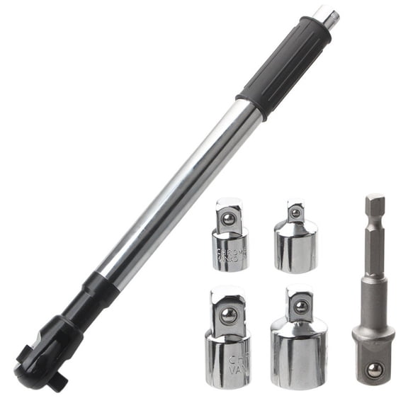 Baguer Extended Ratchet Wrench 1/2 3/8 Drive Chrome Vanadium Steel Hand Air tool,Simple Operation, One Step Use, Save Your Time