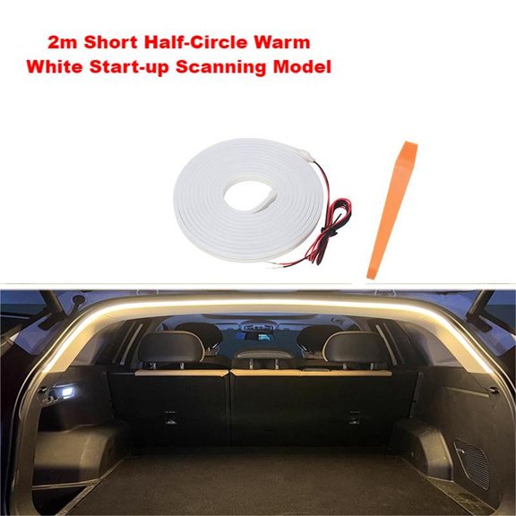 Baguer Flexible Silicone Car Trunk Led Strip Light With Auto On off Sensor Water Flow Mode for Vehicle Trunk Use 12V Power