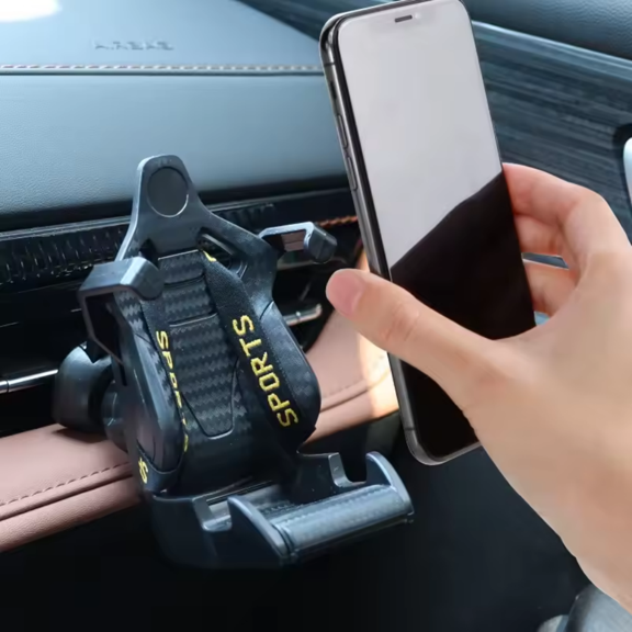 Baguer Gravity Car Phone Holder for Air Vent, Auto Locking 360 Rotation Mount, Silent Stable Clip for iPhone Android