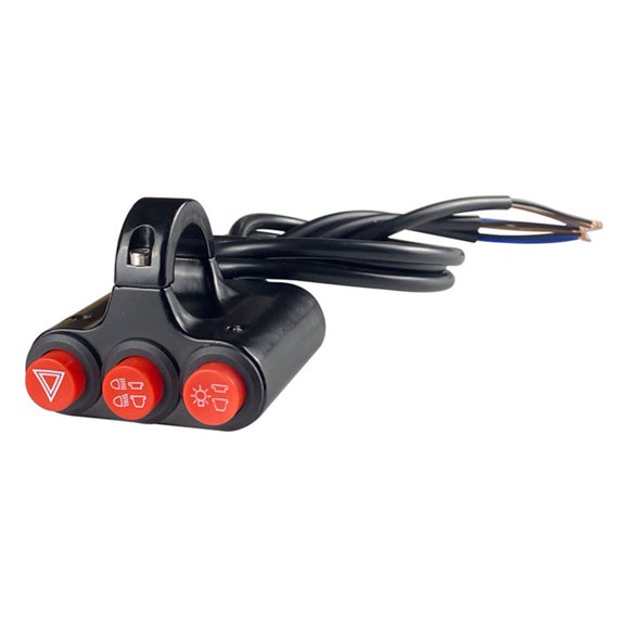 Baguer Handlebar Mounted Motorcycle Switch 22mm High Low Beam Headlight Control