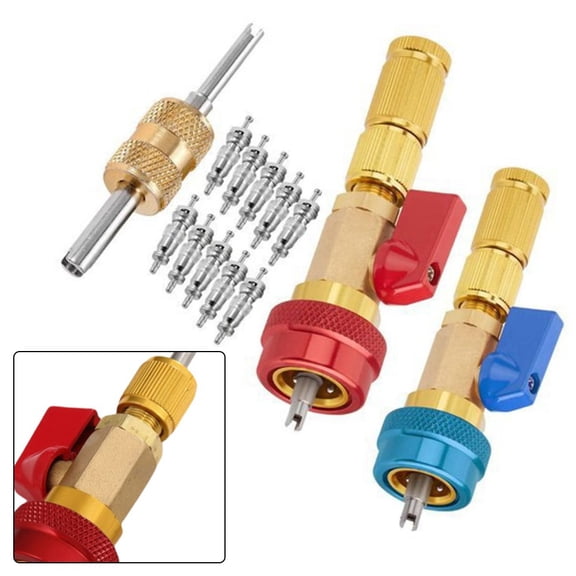 Baguer High Low Pressure Valve Core Remover tools Kit for R134A Air Conditioner System