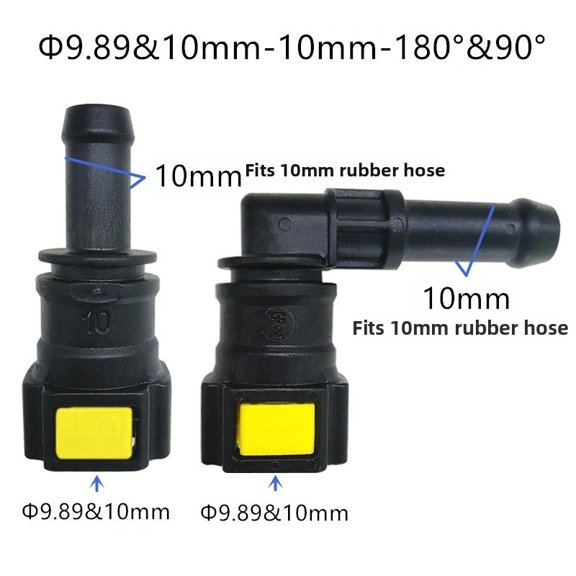 Baguer Id10 10Mm Fuel Line Hose Coupler Quick Release Connect Connector for Renault