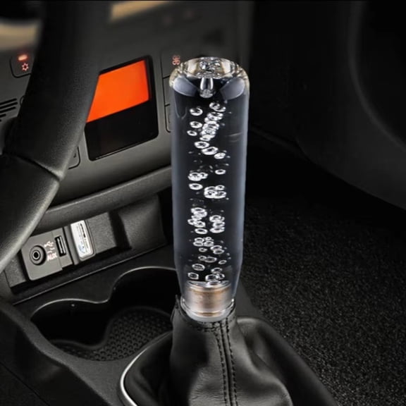 Baguer LED RGB Shift Knob Transparent Bubble Gear Lever with Gradient Light for Manual Cars Universal Fit 10cm