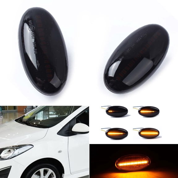Baguer Led Turn Signal Light Indicator Side Dynamic for Mazda 2 3 5 6 Bt 50 Mpv 2Pcs