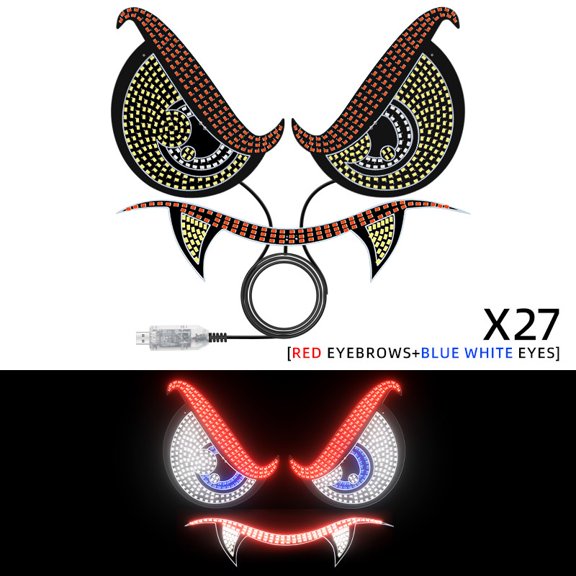 Baguer Led Windshield Display Flashing for Demon Eyes Dynamic Lights Car Sticker Led