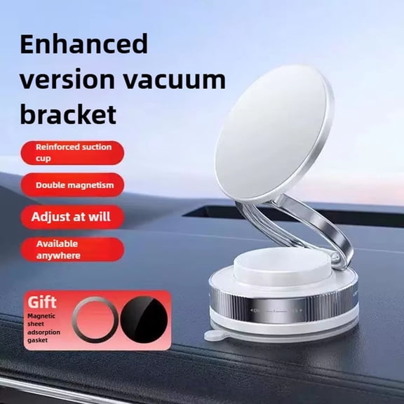 Baguer Magnetic Car Phone Holder Mount for Dashboard Vent, Strong Auto-Alignment Stand for iPhone Samsung, One-Hand Use, Black