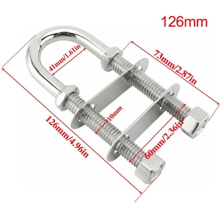 Baguer Marine U-Bolt Max Safe Load 3500 Lbs Polished Finish Suitable for Rigging