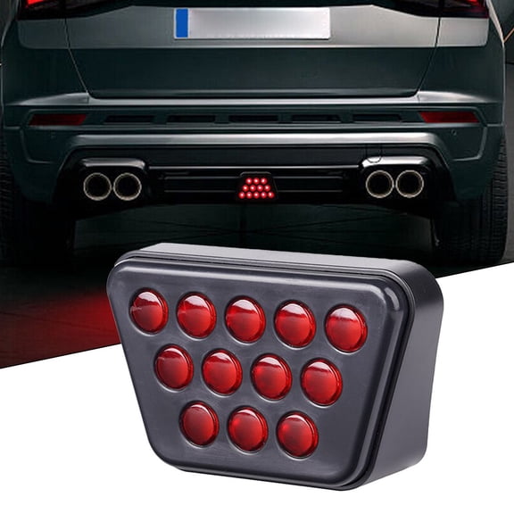 Baguer Modern and Functional Red Led Fog Lamp Brake Light for Cars Pickups Trucks Suvs