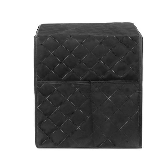 Baguer Quilted Coffee Machine Cover 13.4x12.3x14.17 Inch, Protective Dust Case for Espresso Maker Blender Toaster with 2 Pockets, Washable Appliance Shield for Kitchen