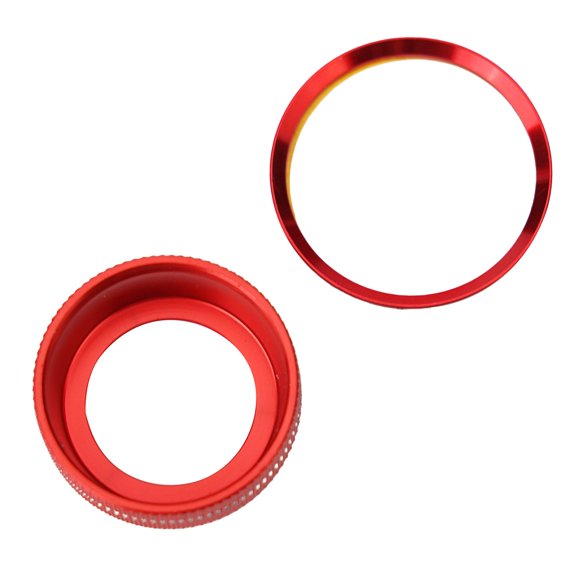 Baguer Red Aluminum Start Stop Button Ring Trim Compatible with Jaguar XE XEL XF XFL F-PACE