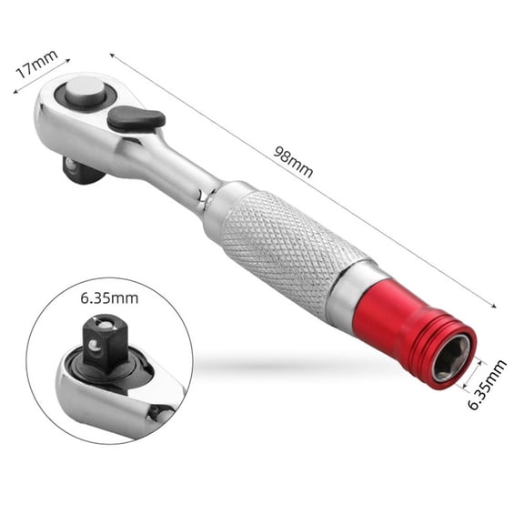Baguer Small Quick Double-Ended Socket Ratchet Wrench Rod Screwdriver Repair tool,Simple Operation, One Step Use, Save Your Time