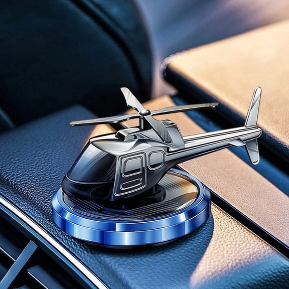 Baguer Solar Powered Metal Car Fragrance Diffuser For -Universal Vehicles 360 Rotating Aroma Decor Silent Operation Auto Interior