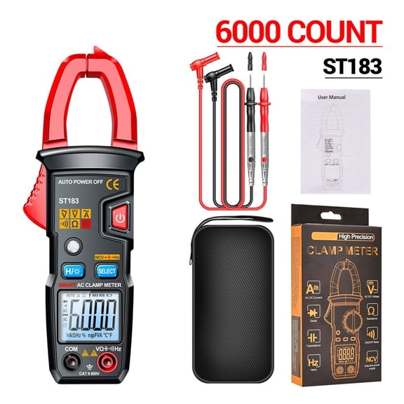 Baguer St183 Clamp Multimeter Led Display High for Precision for Multi-Function,Simple Operation, One Step Use, Save Your Time