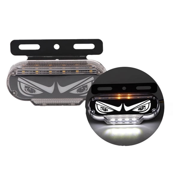 Baguer Truck Side Light With 1224V Dynamic Flashing Eye Pattern for Trailer and Rv Safety In Red Green Blue White Yellow