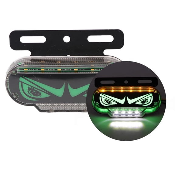 Baguer Truck Side Light With 1224V Dynamic Flashing Eye Pattern for Trailer and Rv Safety In Red Green Blue White Yellow