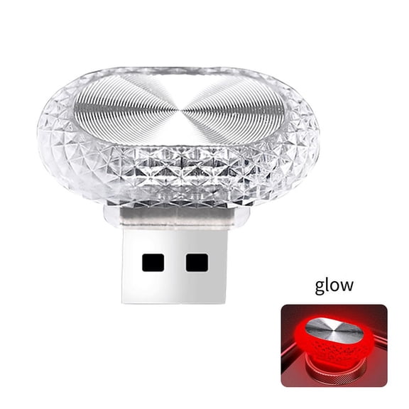 Baguer Usb Led Car Interior Neon Mood Light Oval With Flexible Mount for Desk Bedside