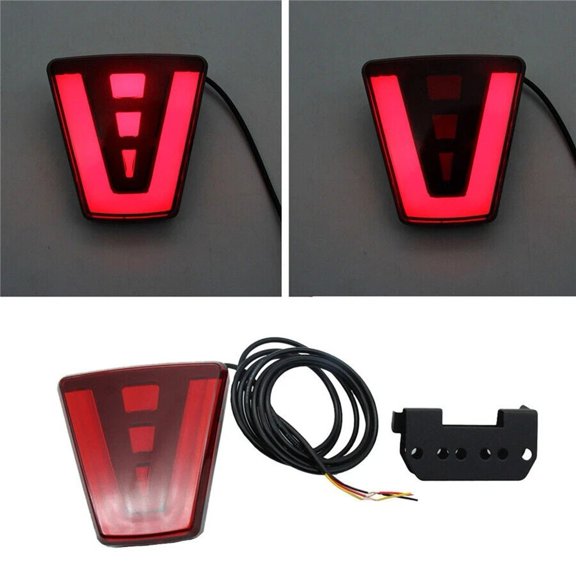 Baguer V Style Led Brake Light for Car Rear Bumper Direct Replacement Black Red Finish