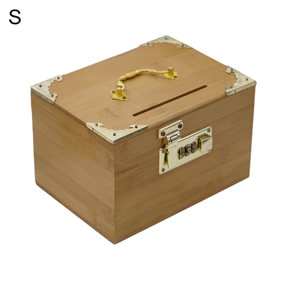 Baguer Wooden Cash Saver for Kids Interactive Savings Box with Counting Feature A