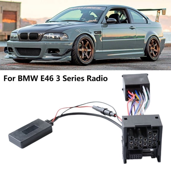 Baguer for Bmw E46 3 Series Radio 10 Pin Aux In Adapter Cable for Connecting External Audio Devices With Factory Systems