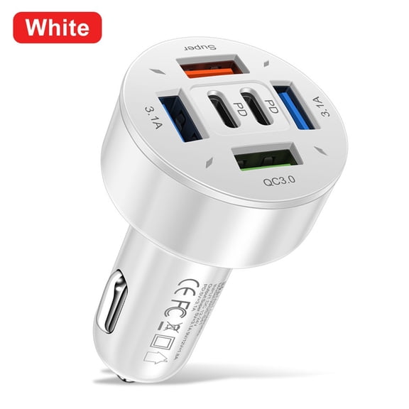 Baguer for Efficient Charging Car Adapter Automotive Fast Charging Cable Charging Black 3.1A Output Dc 12V 24V for Most Models