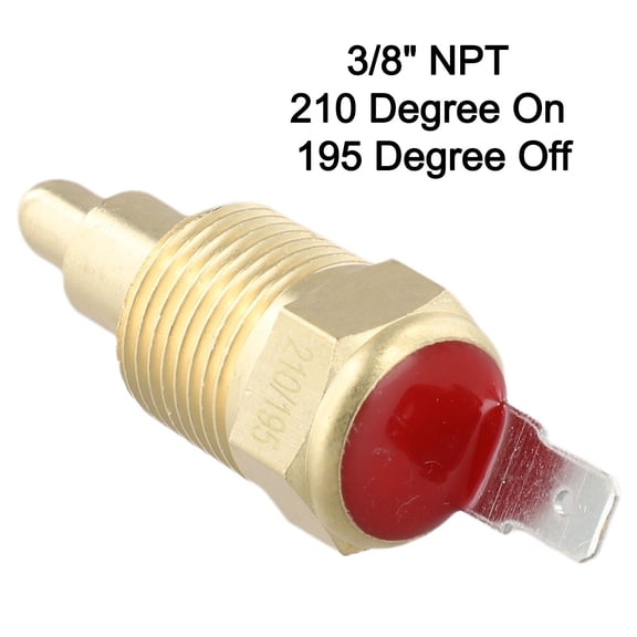 Baguer for Thermo Sensor Switch Cooling Fan 3/8 Npt for Engine Block Radiator Activates At 185 Degrees Turns off At 175 Degrees