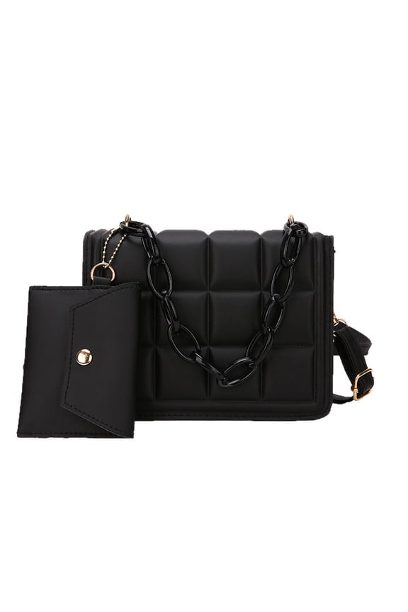 2025 New Trend Solid Color Small Square Bag - Chain Shoulder Crossbody Bag for Women 7.48×5.51×2.36in