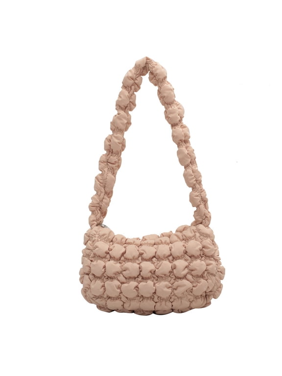 2025 Quilted Crossbody Bag for Women - Puffer Nylon Tote Puffy Cloud Bubble Messenger Carryall