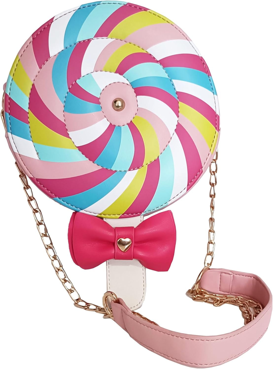 Baguery Candy Shaped Crossbody Bag - PU Leather, 6.88x6.88x2.95in, Novelty Handbag for Girls Teens Women