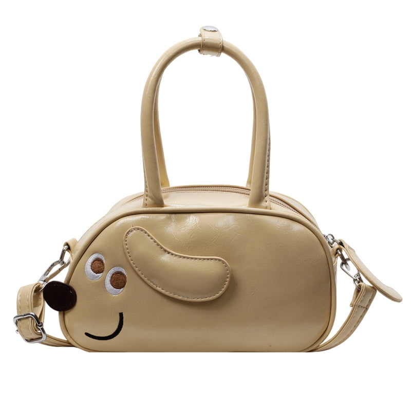Baguery Cute Dog Shape Crossbody Bag for Women Girls - 3D Dog Design Soft Faux Leather Small Purses with Adjustable Strap​