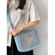 Baguery Cute Ita Bag - Multi-Purpose Crossbody/Messenger/Shoulder/Tote, Transparent Anime Pin Display, Premium PU Leather/PVC