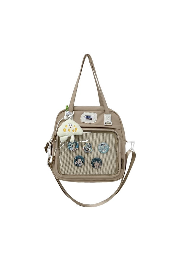 DIY Anime Cosplay ItaBag - Small Crossbody Pin Display Shoulder Purse with Insert
